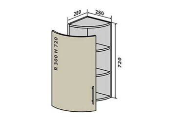 Фото В15R+ Полиці кутові 72 МоДа / MoDa VIP-master