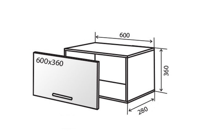 Фото 1 - В10 Тумба низкая витрина 60 Квадро Люкс Вип-Мастер