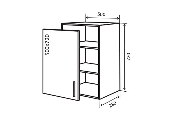 Фото 1 - В5 Тумба 1Д 50 Квадро Люкс Вип-Мастер
