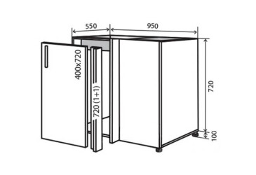 Фото Н15 Заглушка мойка 1Д 95 Квадро Люкс Вип-Мастер