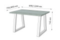 Фото 3 - Обідній стіл Бінго Оверлайт 745/1200/750 Метал-Дизайн