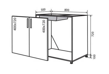 Фото Н14 Тумба мойка 2Д 80 Кредо Люкс Вип-Мастер