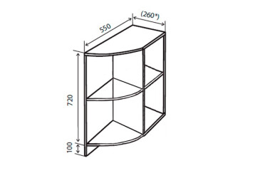 Фото Н37R Полки угловые
