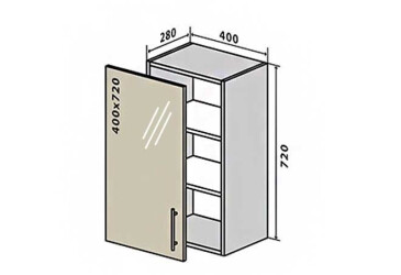 Фото В3 Тумба витрина 1Д 40 Верона Вип-Мастер