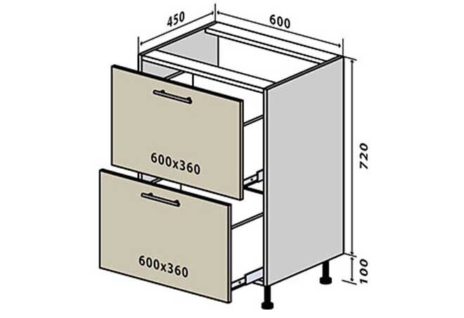 Фото 1 - Н10 Тумба 2Ш 60 Верона Вип-Мастер