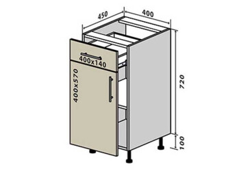 Фото Н23 Тумба 1Ш1Д 40
