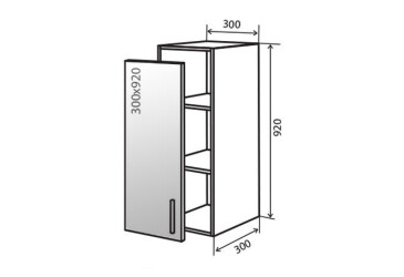 Фото В42 Тумба 1Д 30 Вітрина Верона Люкс VIP-master