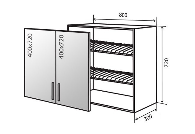 Фото 1 - В9 Сушка витрина 2Д 80 Верона Люкс Вип-Мастер