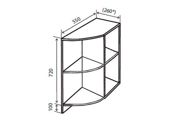 Фото 1 - Н37R Полки угловые Верона Люкс Вип-Мастер