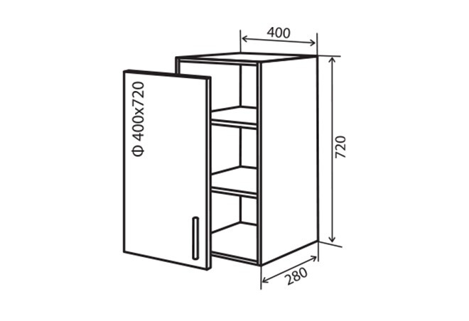 Фото 1 - В3 Тумба 1Д 40 Парма Вип-Мастер