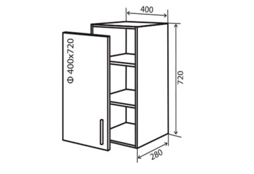 Фото В3 Тумба витрина 1Д 40 Парма Вип-Мастер