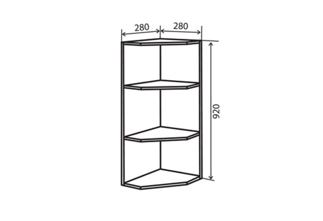Фото 1 - В55 Полиці кутові 92 Парма VIP-master