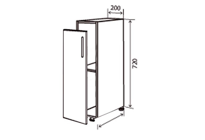 Фото 1 - Н1 Полки + фасад петли 200х720 Парма Вип-Мастер