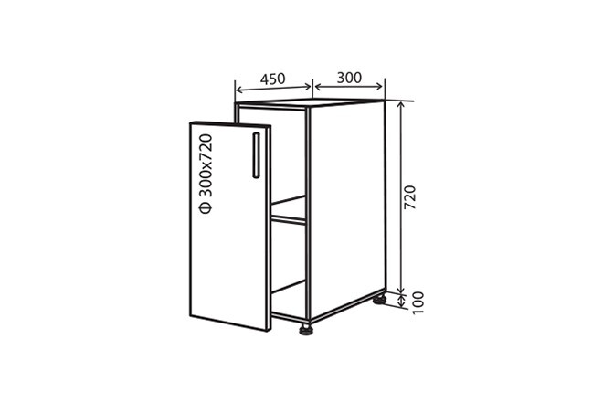 Фото 1 - Н2 Тумба 1Д 30 Парма Вип-Мастер