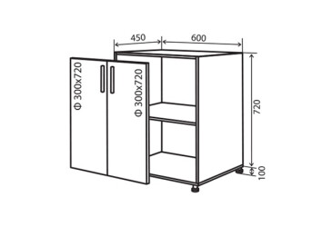 Фото Н6 Тумба 2Д 60