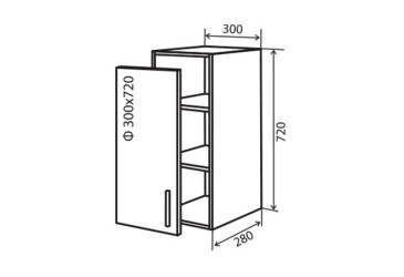 Фото В2 Тумба 1Д 30 Парма Декор Вип-Мастер