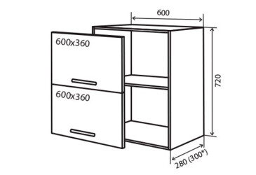 Фото В20 Тумба вітрина 60 Парма Декор VIP-master