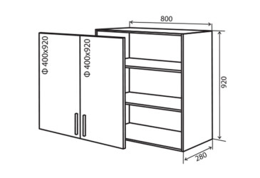 Фото В48 Тумба 2Д 80 Парма Декор Вип-Мастер