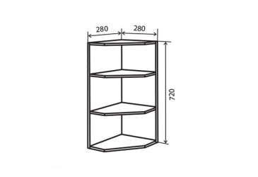 Фото В15 Полки угловые 72 Парма Декор Люкс Вип-Мастер