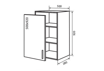 Фото В45 Тумба 1Д 50 (без декора) Парма Декор Люкс Вип-Мастер