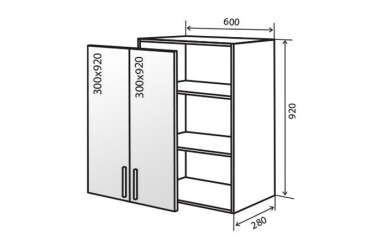 Фото В46 Тумба 2Д 60 Витрина Парма Декор Люкс Вип-Мастер