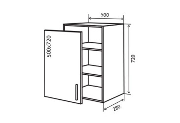 Фото В5 Тумба 1Д 50 Парма Люкс Вип-Мастер