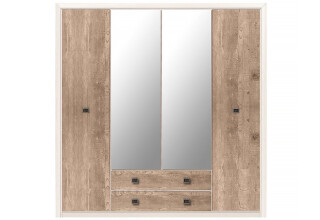 Фото Шафа ВМК Коен ІІ 4-дверна з 2 шухлядами та дзеркалом 214 см