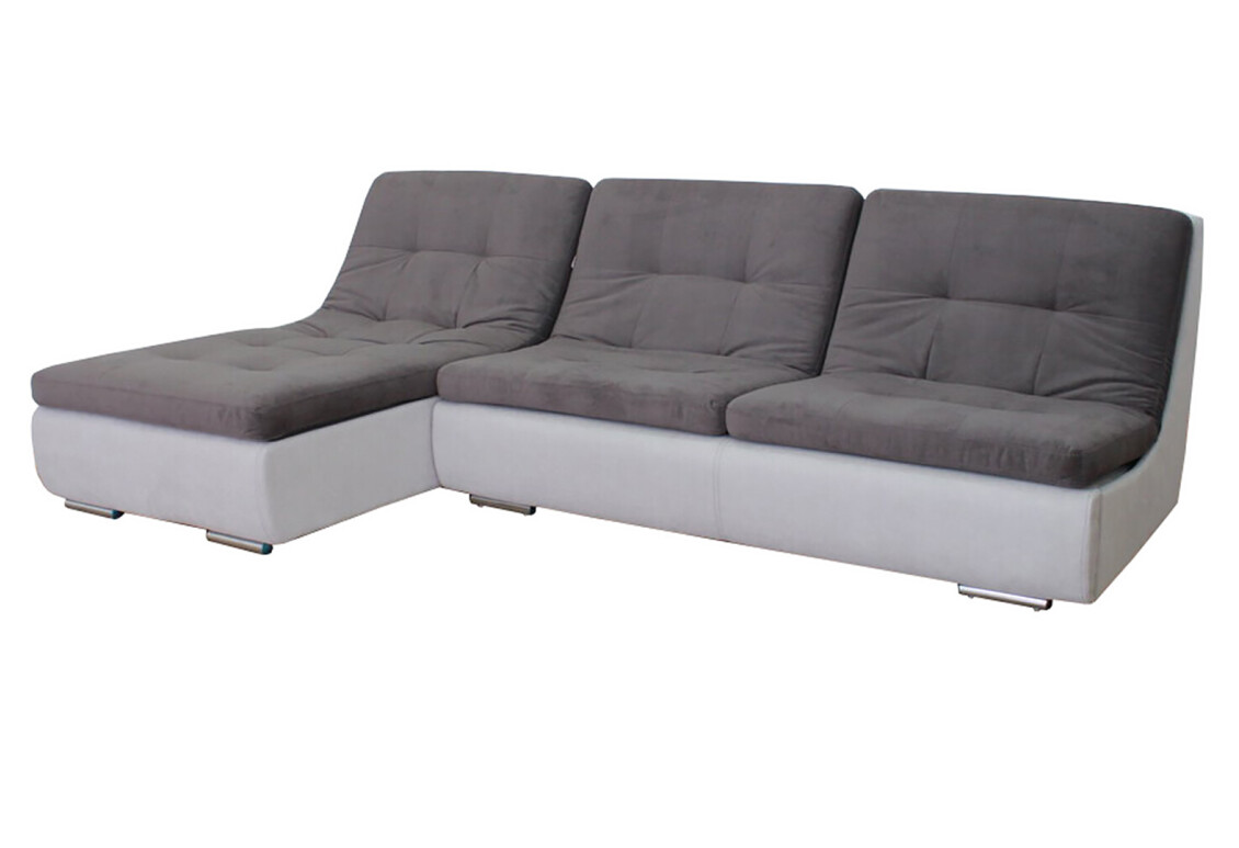 Фото М'який куточок Elegant Бенефіт 9 240x182 см темно-сірий з білим