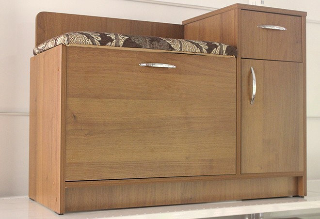 Фото 3 - Тумба для взуття Б-3 Горіх лісовий / Торонто шоколад Пехотін