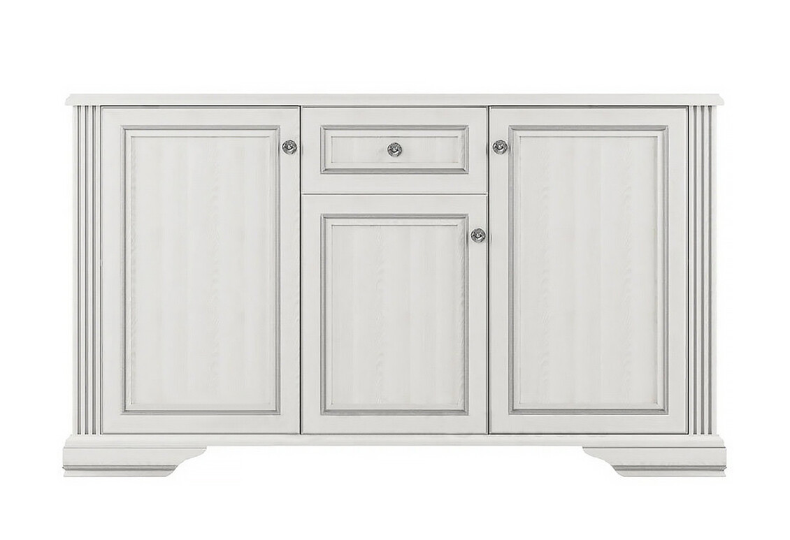 Фото Комод Гербор Вайт 3-дверний з шухлядою 160 см сосна срібна