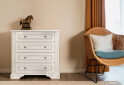 Фото 2 - Комод Гербор Вайт з 4 шухлядами 93 см сосна срібна