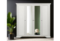 Фото 2 - Шафа Гербор Вайт 4-дверна з дзеркалом 227 см сосна срібна