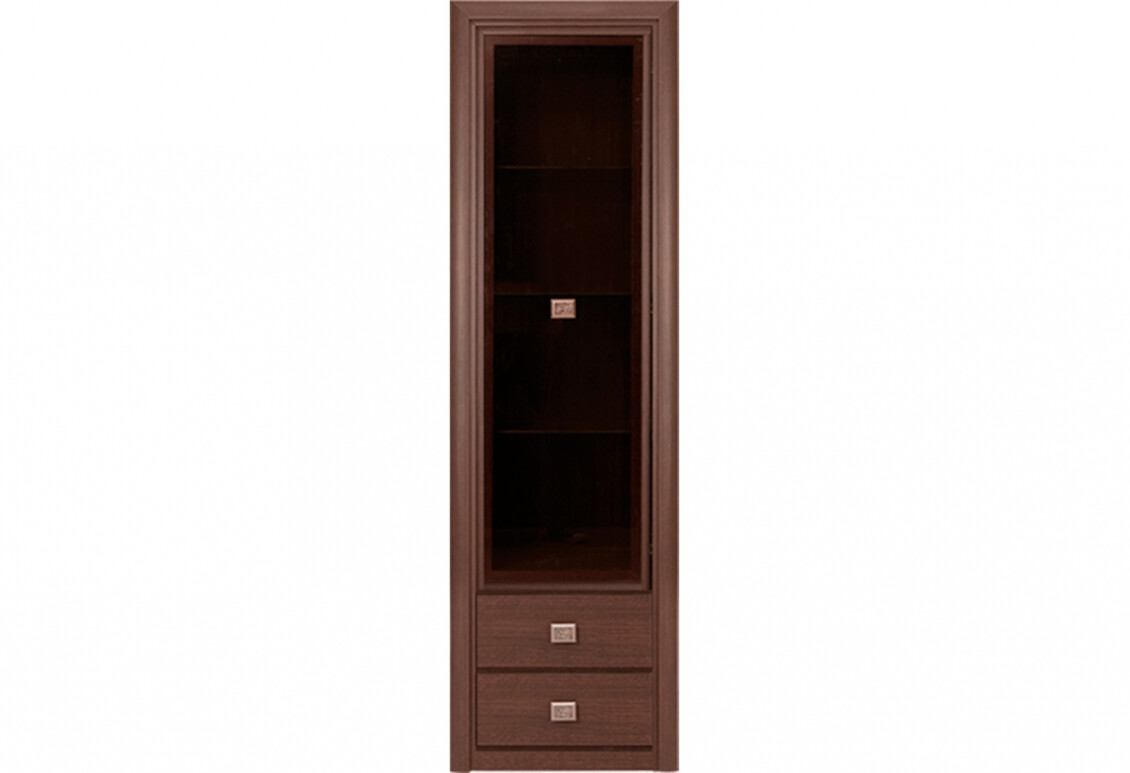 Фото Шкаф-витрина Gerbor холдинг Коен з 2 ящиками 59 см Венге магия