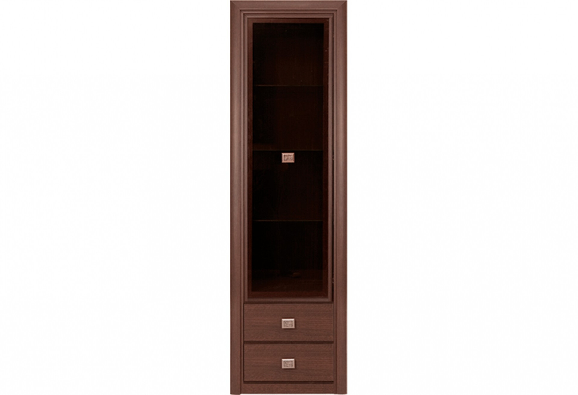 Фото 1 - Шкаф-витрина Gerbor холдинг Коен з 2 ящиками 59 см Венге магия