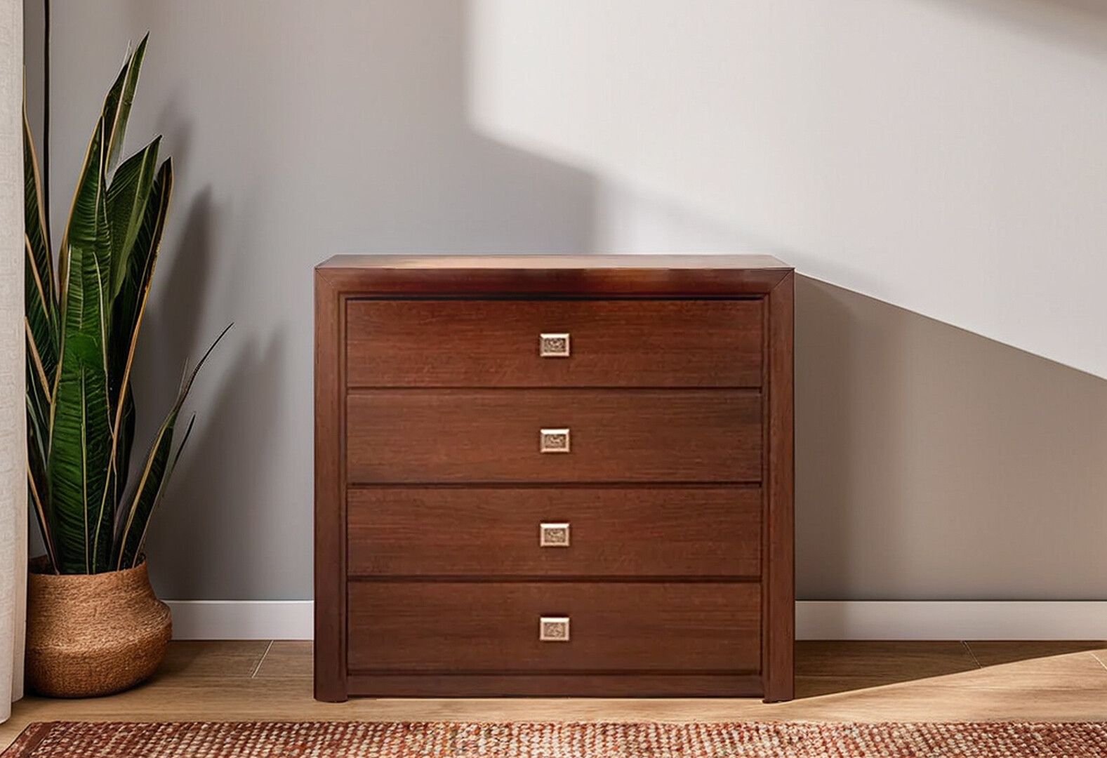 Фото 2 - Комод Гербор Коен з 4 шухлядами 104 см Венге магія