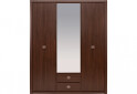 Фото 1 - Шкаф Gerbor холдинг Коэн 3-дверный с 2 ящиками и зеркалом 164 см Венге магия