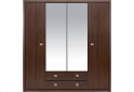 Фото 1 - Шафа Гербор Коен 3-дверна з 2 шухлядами та дзеркалом 214 см Венге магія