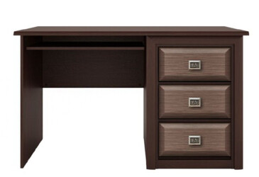 Фото Стол письменный Gerbor холдинг Коэн МДФ 130x70 см с ящиками, венге магия/штрокс
