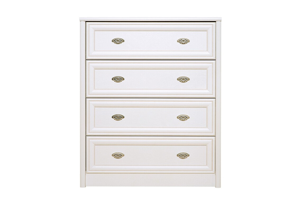 Фото Комод Гербор Салерно с 4 ящиками 87 см Белый