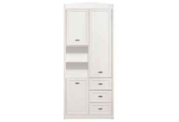 Фото Шафа-пенал Гербор Салерно 3-дверний з 3 шухлядами закритий 87 см Білий