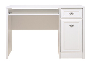 Фото Стол письменный Gerbor холдинг Салерно 120x65 см с тумбой, ящиком и полкой, белый