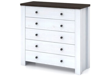 Фото Комод ВМК Антверпен II (Амстердам) с 5 ящиками 100 см Ясень снежный