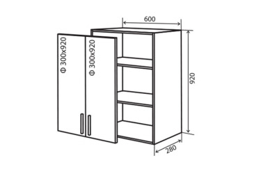 Фото В46 Тумба 2Д 60 Модена Декор Вип-Мастер