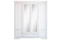 Фото 1 - Шафа Гербор Клео 6-дверна з шухлядою та дзеркалом 198 см Біла