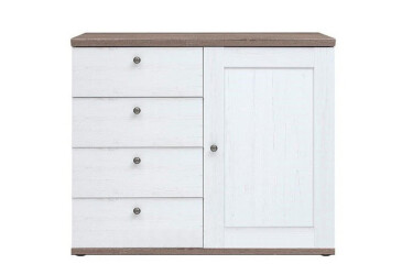 Фото Комод Гербор Тина 1-дверный с 4 ящиками 103 см Сосна каньон