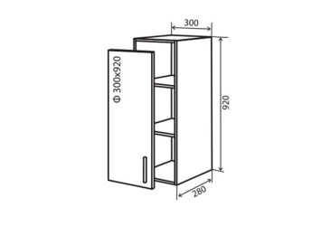 Фото В42 Тумба 1Д 30 Витрина Модена Вип-Мастер
