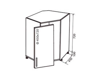 Фото Н34 Тумба угловая мойка Модена Вип-Мастер