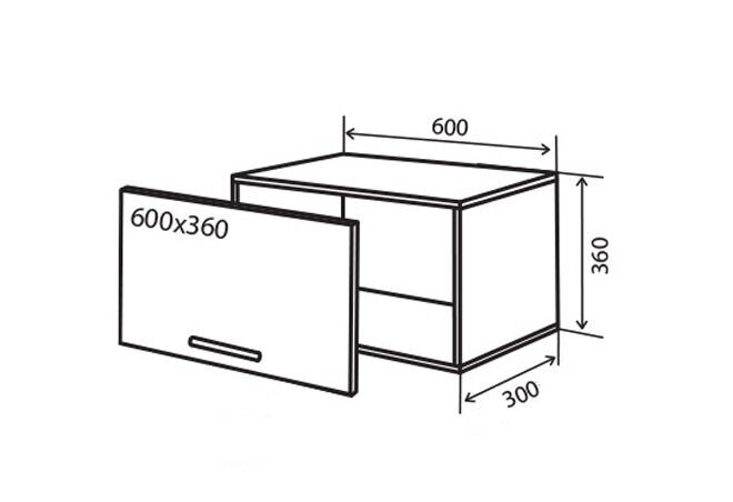 Фото 1 - В10 Тумба низька 60 RioLine Luxe / РіоЛайн Люкс Глянцева VIP-master