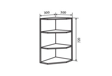 Фото В15 Полки угловые 72 RioLine Luxe / РиоЛайн Люкс Глянцевая Вип-Мастер