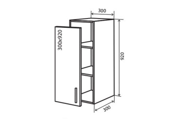 Фото В42 Тумба 1Д 30 RioLine Luxe / РиоЛайн Люкс Глянцевая Вип-Мастер